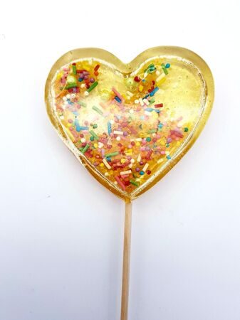 Карамель " Погремушка Сердце" 65г в блоке 30шт